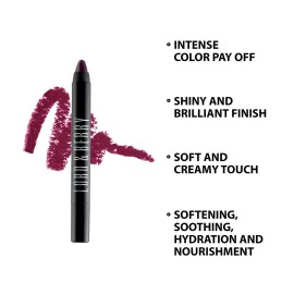Lord & Berry 20100 Crayon Shining Lipsticks Intense Color with Soft & Creamy Touch Enriched with Vitamin E Hydrating Long Lasting Lipstick for Women, Vegan & Cruelty Free Makeup Set, Diva