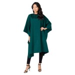 Betty Dain Lightweight Crinkle Nylon Hair Cutting/Styling Cape, Water Resistant, Machine Washable, Permanent Crinkle Nylon, Repels Hair, Snap Closure at Neck, Generous 54 x 60 inch Size, Green
