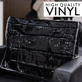 Betty Dain Salon Chair Cover, Protects Spa/Salon Chair Upholstery from Stains, Chemicals, Moisture, and Wear, Round, Fits Most Salon Chairs, Durable Vinyl, Black