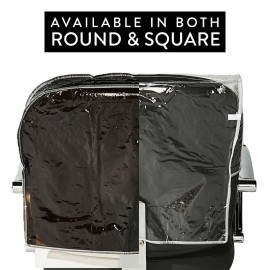 Betty Dain Salon Chair Cover, Protects Spa/Salon Chair Upholstery from Stains, Chemicals, Moisture, and Wear, Round, Fits Most Salon Chairs, Durable Vinyl, Black