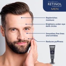 Retinol Mens Eye Cream - The Original Retinol Eye Treatment For Men - Targets Under-Eye Area to Reduce Puffiness & Dark Circles, Boost Hydration & Drastically Minimize the Visible Signs Of Aging