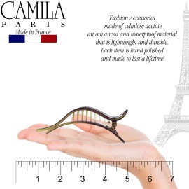 Camila Paris CP922 French Hair Clip for Women, Alligator Clip, Duckbill Girls Hair Claw Clips Jaw Fashion Durable and Styling Hair Accessories for Women, Strong Hold No Slip Grip, Made in France