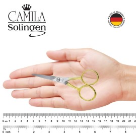 Camila Solingen CS45 Hair Scissors Professional 4.5 Very Sharp Grooming Scissors. Razor Edge Barber Hair Cutting Scissor. Stainless Steel Hair Cutting Shears for Salon. Made of in Solingen, Germany