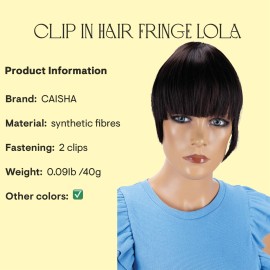 CAISHA Bangs Clip In Extensions Fringe Hairpiece Extension Dark Brown Mix HF12-2 CAISHA Bangs Clip In Extensions Fringe Hairpiece Extension Dark Brown Mix HF12-2