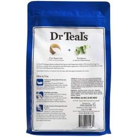 Dr Teal\'s Epsom Salt Bath Soaking Solution, Eucalyptus and Lavender, 2 Count, 3lb Bags - 6lbs Total Dr Teal\'s Epsom Salt Bath Soaking Solution, Eucalyptus and Lavender, 2 Count, 3lb Bags - 6lbs Total