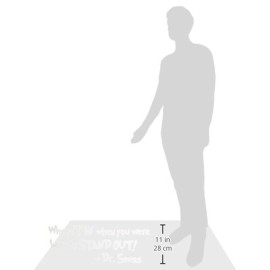 Innovative Stencils Why Fit in When You were Born to Stand Out Dr. Seuss Wall Kids Girl Room Decal (28 Wide X 10.5 High) 1167