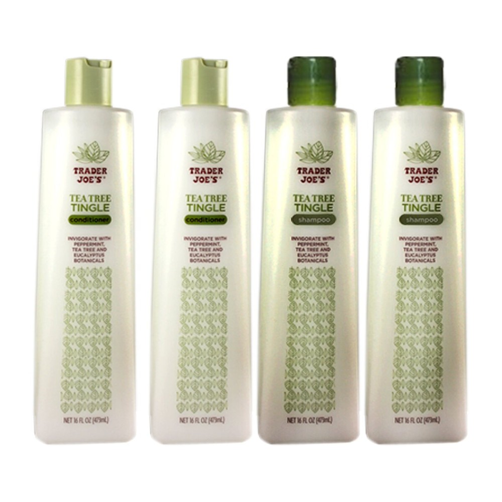 Trader Joe\'s Tea Tree Tingle Moisturizing Shampoo & Conditioner 4 Pack (2 Each) - CRUELTY FREE Trader Joe\'s Tea Tree Tingle Moisturizing Shampoo & Conditioner 4 Pack (2 Each) - CRUELTY FREE