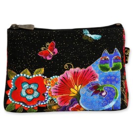 Laurel Burch Feline Minis Cosmetic Bag (Black/Black F)