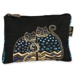 Laurel Burch Feline Minis Cosmetic Bag (Polka Dot A)