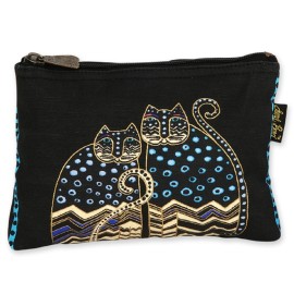 Laurel Burch Feline Minis Cosmetic Bag (Polka Dot A)