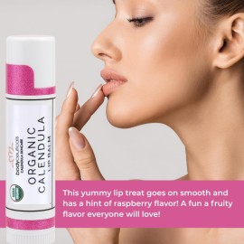 2 Pack Organic Calendula + Raspberry Lip Balm