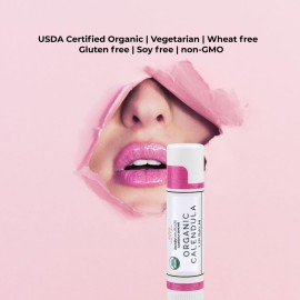 2 Pack Organic Calendula + Raspberry Lip Balm