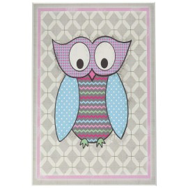 The Kids Room by Stupell Teal, Pink and Gray Owl Rectangle Wall Plaque