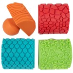 READY 2 LEARN Paint and Clay Animal Rockers - Set of 4 - Ages 2+ - Easy to Grip Arts and Crafts Stampers for Kids - DIY Textures and Patterns