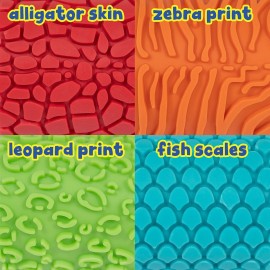 READY 2 LEARN Paint and Clay Animal Rockers - Set of 4 - Ages 2+ - Easy to Grip Arts and Crafts Stampers for Kids - DIY Textures and Patterns