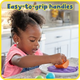 READY 2 LEARN Paint and Clay Animal Rockers - Set of 4 - Ages 2+ - Easy to Grip Arts and Crafts Stampers for Kids - DIY Textures and Patterns