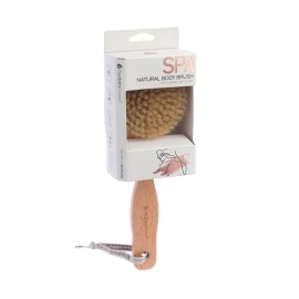 Hydrea London Dry Body Brush -Short Handle Premium Exfoliating Dry Skin Brush with Natural Bristle, FSC Certified Beechwood.