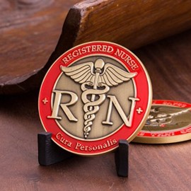 Registered Nurse Challenge Coin - RN Custom Coin - Work That Saves - Great Gift Nurse
