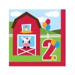 Creative Converting Farmhouse Fun Luncheon Napkin 2nd Bday (18) Farm Animal Barnyard Party