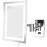 JERDON Wall Mount Makeup Mirror with 5X Magnification - 8.75 x 6.5 Rectangular Design Extends 15.5 from The Wall - Chrome Finish - Direct Wire Only - Model JRT710CLD