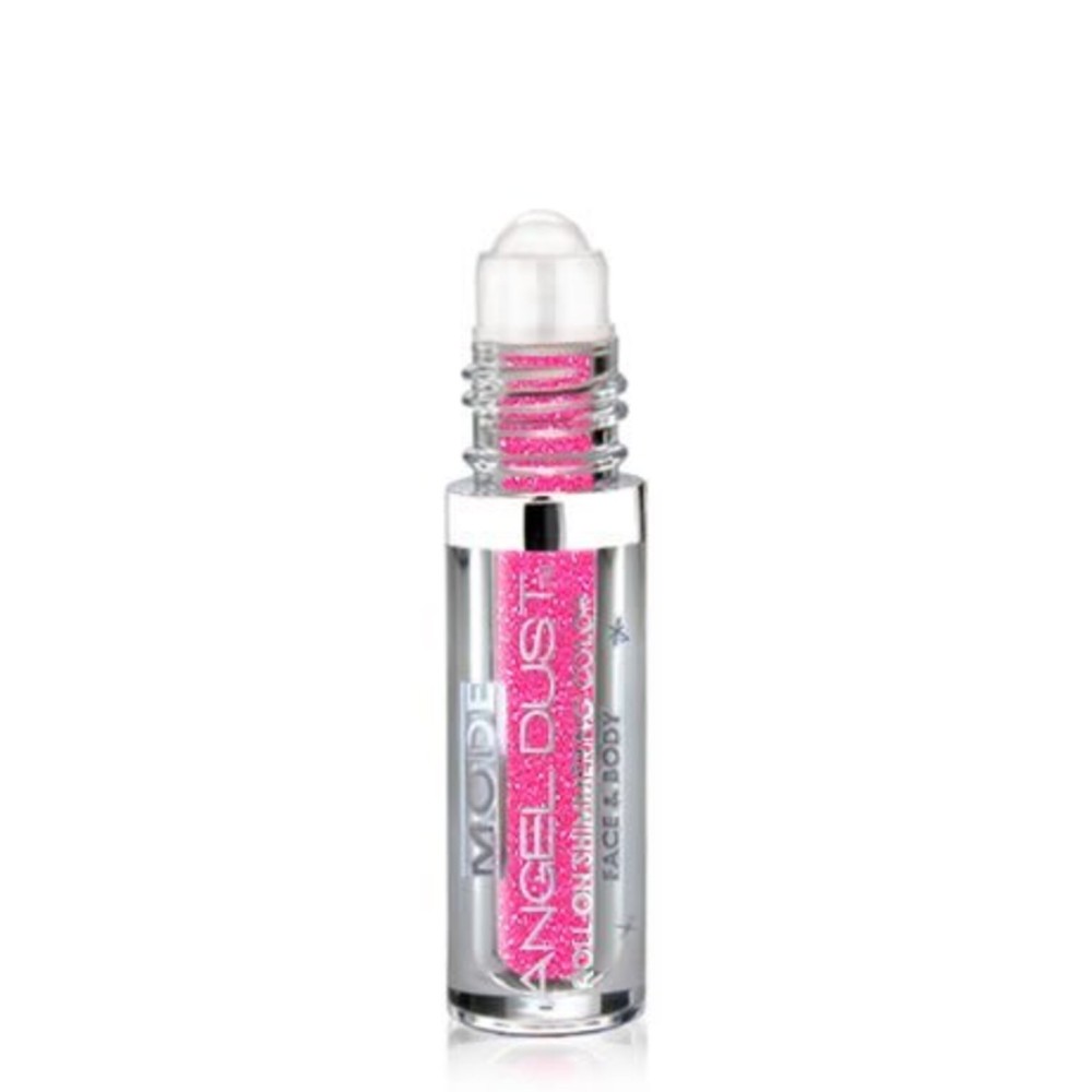 Mode Angel Dust Roll On Glitter - Electric Hot Pink - Iridescent Ultraviolet Sparkling High Performance 3D Loose Glitters Face and Body, Spill Proof Bottle, Made in The USA
