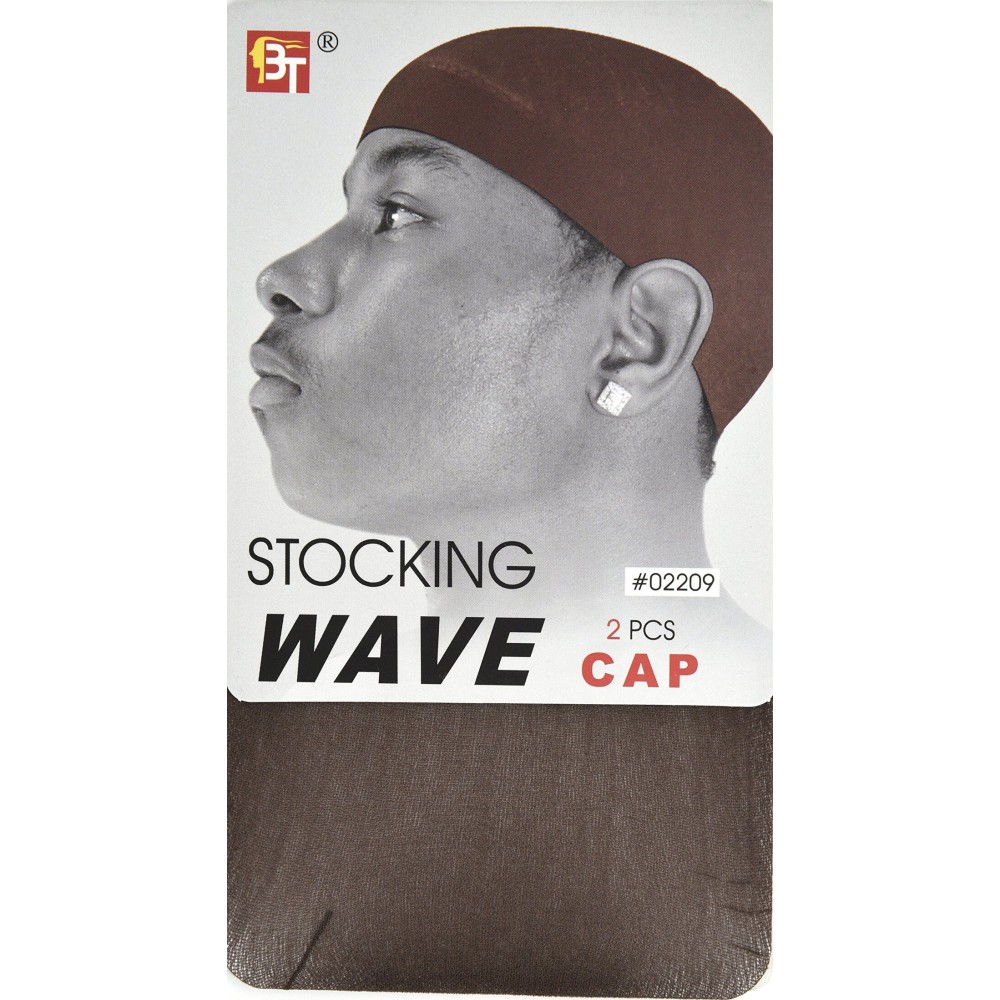 Beauty Town Stocking Wave Caps Dark Brown
