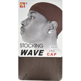 Beauty Town Stocking Wave Caps Dark Brown