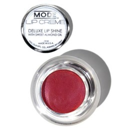 MODE Lip Creme Deluxe Shine Lip Gloss Pot Pearly Raspberry Wine FEMME FATALE Long Lasting Ultra Creamy Color, Hydrating Sweet Almond Oil, Conditioning Organic Shea Butter