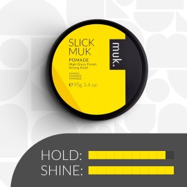 Muk Haircare Slick Muk High Gloss Pomade, 3.4oz - Strong Hold, High Gloss Pomade for Men, Humidity Resistant, Water Soluble, Coconut Vanilla Bean Fragrance Muk Haircare Slick Muk High Gloss Pomade, 3.4oz - Strong Hold, High Gloss Pomade for Men, Humidity Resistant, Water Soluble, Coconut Vanilla Bean Fragrance