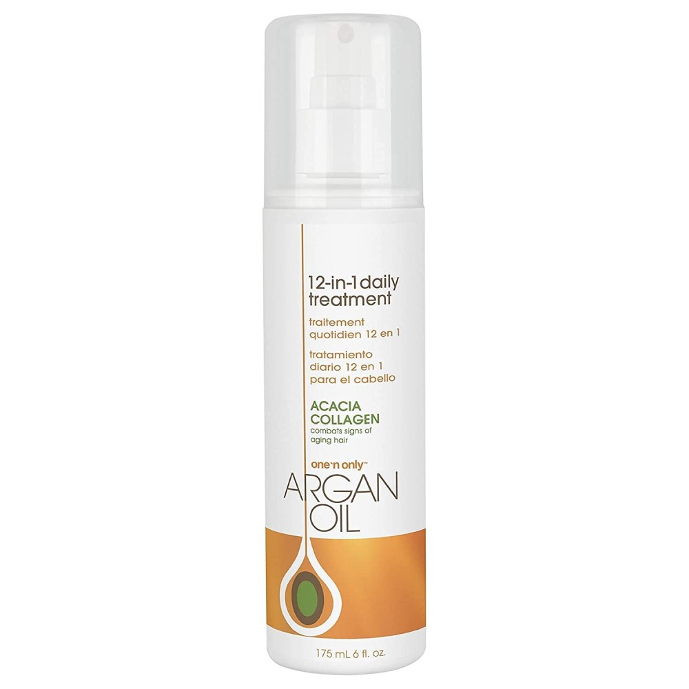 One \'n Only Argan Oil 12-in-1 Daily Treatment, Lightweight, Helps Control Frizz, Smooths, Detangles, Moisturizes, Strengthens and Adds Body to Dry, Damaged Hair, 6 Fl. Oz