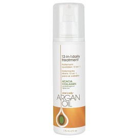 One \'n Only Argan Oil 12-in-1 Daily Treatment, Lightweight, Helps Control Frizz, Smooths, Detangles, Moisturizes, Strengthens and Adds Body to Dry, Damaged Hair, 6 Fl. Oz