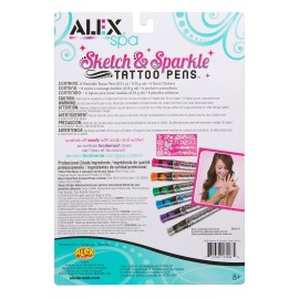 Alex Spa Sketch and Sparkle Tattoo Pens Girls Fashion Activity