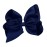 WD2U Girls 6 Classic Style Large Boutique Grosgrain Hair Bow Alligator Clip Navy Blue