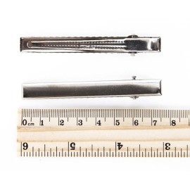 WD2U Girls 6 Classic Style Large Boutique Grosgrain Hair Bow Alligator Clip Navy Blue