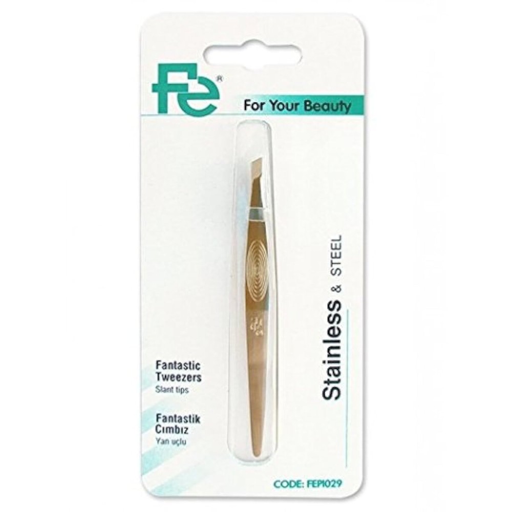 Fe Fantastic Tweezer, Silver, One Size - Premium Stainless Steel, Precision-Aligned Tips for Effortless Hair Removal