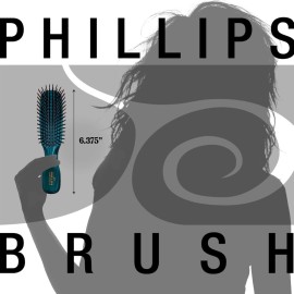 Phillips Brush Emerald Light Touch 6-P Hair Brush - Part of the Gem Collection (Purse sized) Phillips Brush Emerald Light Touch 6-P Hair Brush - Part of the Gem Collection (Purse sized)