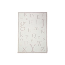 Barefoot Dreams Unisex CozyChic ABC Blanket Stone/Cream Baby