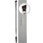 NYK1 Angled Eyebrow Brush And Spoolie Combo (Precision Applicator) Eyelash Brush And Brow Brushes For Eyebrows Grooming & Defining - Dual Ended Eyebrow Spoolie For Filling & Shaping Brows and Lashes