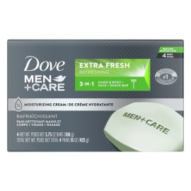 Dove Men + Care Body & Face Bar, Extra Fresh 4 ea ( Pack of 2) Dove Men + Care Body & Face Bar, Extra Fresh 4 ea ( Pack of 2)