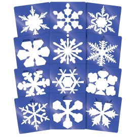 Roylco 1434845 Super Snowflake Stencil, 8 Size