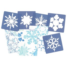 Roylco 1434845 Super Snowflake Stencil, 8 Size