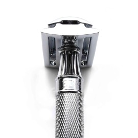 Edwin Jagger DE89KN14BL Reusable Classic Double Edge Safety Razor for Men (Knurled) Edwin Jagger DE89KN14BL Reusable Classic Double Edge Safety Razor for Men (Knurled)