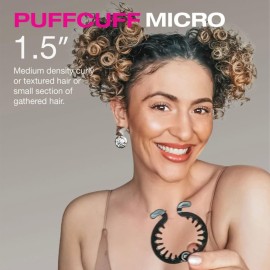 PuffCuff Micro 1.5 Hair Clamps, For All Natural, Thick, Curly, Kinky, Textured, Locs or Braided Hair | Painless, Damage-Free Styling Tool, Black, 5 Pieces PuffCuff Micro 1.5 Hair Clamps, For All Natural, Thick, Curly, Kinky, Textured, Locs or Braided Hair | Painless, Damage-Free Styling Tool, Black, 5 Pieces