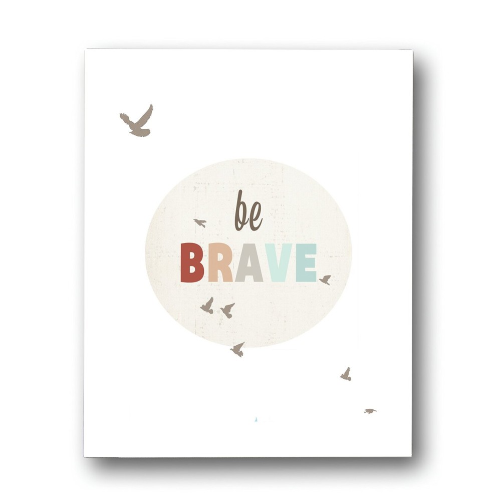 Kid\'s Wall Art Be Brave 11x14 Print for Boys, Girls or Baby\'s Room, Nature Themed Nursery Decor, Motivational Art