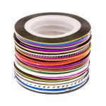 Beaute Galleria 30 Mixed Colors Rolls Striping Tapes Line Adhesive Sticker Nail Art Tips Decorations Manicure