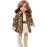 Fashion Girl - 3 Piece 18 inch Doll Outfit - Cheetah Coat, Ivory Dress and Ivory Boots - (Doll Not Included)