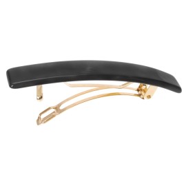 France Luxe Small Luxury Rectangle Barrette - Nacro Slate France Luxe Small Luxury Rectangle Barrette - Nacro Slate