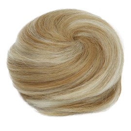CAISHA 100% HUMAN HAIR Bun Updos Hair Piece Hepburn Scrunchie Blonde Mix H311a