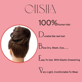 CAISHA 100% HUMAN HAIR Bun Updos Hair Piece Hepburn Scrunchie Blonde Mix H311a CAISHA 100% HUMAN HAIR Bun Updos Hair Piece Hepburn Scrunchie Blonde Mix H311a