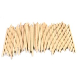 JOVANA 150pcs Nail Art Orange Wood Sticks Cuticle Pusher Remover Manicure Pedicure Tool 120mm